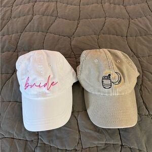 Bride and Moon Embroidered Caps